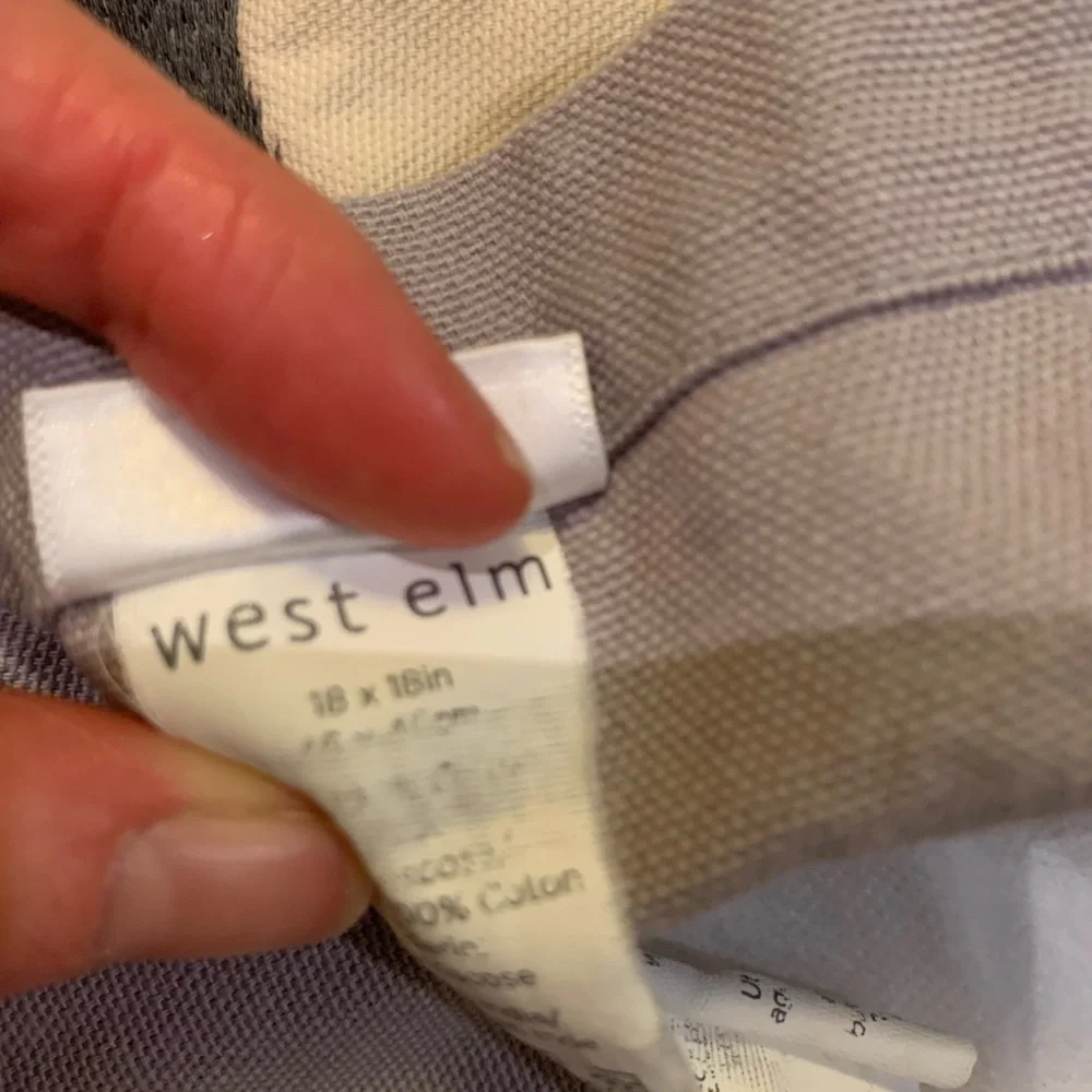 West Elm Ikat Modern Square Pillowcase